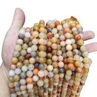 Lighter Imperial Jade Beads Round polished DIY multi-colored Sold By Strand