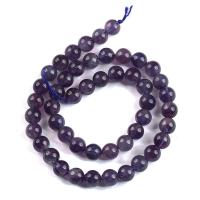Naturelles perles améthystes, améthyste, Rond, poli, DIY & normes différentes pour le choix, violet, Vendu par brin