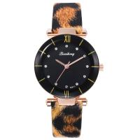 Women Wrist Watch, Tibetan Style, with PU Leather & Glass, plated, fashion jewelry & for woman, more colors for choice, 34x9mm,16x230mm, Sold By PC