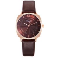 Women Wrist Watch Zinc Alloy with PU Leather & Glass Chinese Movement watch movement fashion jewelry & for woman plated  Sold By PC