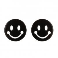 Edelstahl Ohrringe, Lächelndes Gesichte, plattiert, Modeschmuck & für Frau, keine, 8mm, verkauft von Paar