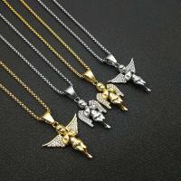 Titanium Steel Pendants fashion jewelry & with rhinestone Sold By PC