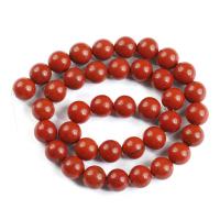 Roter Jaspis Perle, rund, poliert, DIY & verschiedene Größen vorhanden, rot, verkauft von Strang