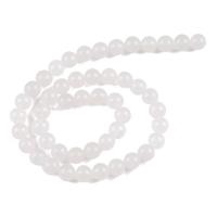 Natural White Agate Beads Round polished DIY white Sold By Strand