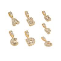 Cubic Zirconia Micro Pave Brass Pendant with Cubic Zirconia plated fashion jewelry Sold By PC