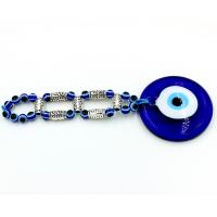Hanging Ornaments, Tibetan Style, with Lampwork, blue, 38x38mm, Sold By PC