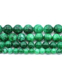 Kosmochromit+Chalcedon Perle, rund, poliert, DIY & verschiedene Größen vorhanden, grün, verkauft von Strang