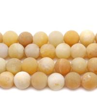 Natural Aventurine Beads, Yellow Aventurine, Round, DIY & different size for choice & frosted, yellow, Sold By Strand