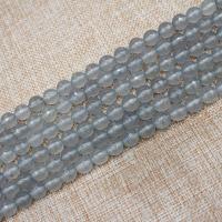 Jade White Beads Round polished DIY grey Sold By Strand