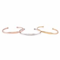 316L Stainless Steel Cuff Bangle, plated, Adjustable & fashion jewelry & for woman, more colors for choice, 45x3mm, Sold By Strand