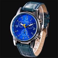 Men Wrist Watch, Tibetan Style, with PU Leather & Glass, plated, fashion jewelry & for man, more colors for choice, 35x30mm,20x240mm, Sold By PC