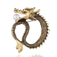 Tibetan Style Brooches, Dragon, plated, fashion jewelry & Unisex, more colors for choice, nickel, lead & cadmium free, 40x33mm, 10PCs/Lot, Sold By Lot