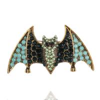 Zinc Alloy Brooches Bat plated fashion jewelry & Unisex & with rhinestone nickel lead & cadmium free Sold By Lot