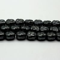 الخرز الهيماتيت غير المغناطيسية, مصقول, ديي, أسود, 8x12mm, تباع بواسطة حبلا