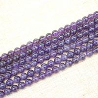 Natural Amethyst Beads, Round, polished, DIY & different size for choice, purple, Sold By Strand