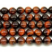 Natural Tiger Eye Beads Round polished DIY red Sold By Strand