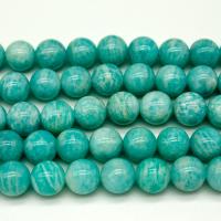 Perles amazonite, Rond, poli, DIY & normes différentes pour le choix, bleu, Vendu par brin