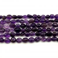 Naturelles perles améthystes, améthyste, Irrégulière, poli, DIY, violet, 6-8mm, Vendu par brin