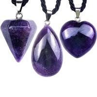 Amethyst Pendant, plated, fashion jewelry & DIY, more colors for choice, Sold By PC