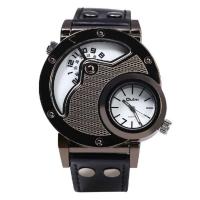 Men Wrist Watch, Tibetan Style, with PU Leather & Glass, plated, waterproofless & for man, more colors for choice, 49x13mm, Sold By PC