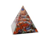 ametista Decoração Pyramid, with Cascalho natural, Piramidal, banhado, para casa e escritório & Sustentável, 40x40mm, vendido por PC