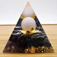 Fashion Decoration, Resin, with Natural Gravel, Pyramidal, plated, for home and office & durable, 60x60mm, Sold By PC