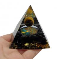 Fashion Decoration Resin with Natural Gravel Pyramidal plated for home and office & durable Sold By PC