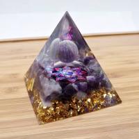 Fashion Decoration Resin with Natural Gravel Pyramidal plated for home and office & durable Sold By PC