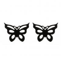 Stainless Steel Stud Earrings Butterfly plated fashion jewelry & for woman & hollow Sold By Pair