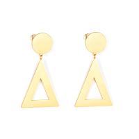 Stainless Steel Drop Earring, Triangle, plated, fashion jewelry & for woman, more colors for choice, Sold By Pair