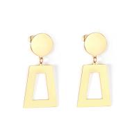 Stainless Steel Drop Earring, Geometrical Pattern, plated, fashion jewelry & for woman, more colors for choice, Sold By Pair