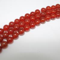 Natural Red Agate Beads, Round, polished, DIY & different size for choice, red, Sold By Strand