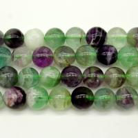 Natural Fluorite Beads, Colorful Fluorite, Round, polished, DIY & different size for choice, multi-colored, Sold By Strand