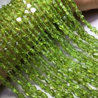 Gemstone Chips Peridot Stone irregular polished DIY green Sold By Strand