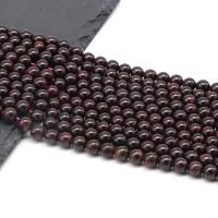 Natural Garnet Beads, Round, fashion jewelry & DIY & different size for choice, brown, Sold By Strand