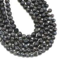 Natural Labradorite Beads Round fashion jewelry & DIY black Sold By Strand