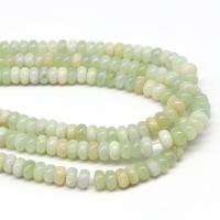 Jade Beads, Jade New Mountain, Flad Rund, mode smykker & du kan DIY, grøn, Each is about 38-40cm long  5x8mm, Solgt af Strand