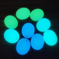 Night-Light Stone Pendant, Ellipse, polished, more colors for choice, 30x25x6mm, Sold By PC