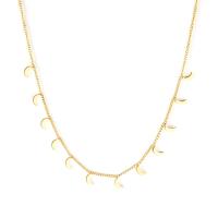 Edelstahl Schmuck Halskette, Mond, plattiert, Modeschmuck & für Frau, keine, verkauft von Strang