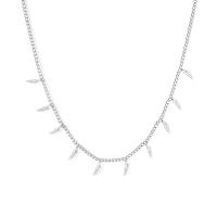Edelstahl Schmuck Halskette, Blatt, plattiert, Modeschmuck & für Frau, keine, 3SträngeStrang/Menge, verkauft von Menge