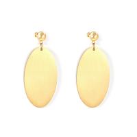 Stainless Steel Drop Earring Ellipse plated fashion jewelry & for woman Sold By Lot