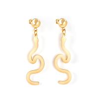 Stainless Steel Drop Earring Snake plated fashion jewelry & for woman Sold By Lot
