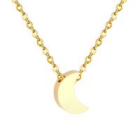 Stainless Steel Jewelry Necklace Moon plated fashion jewelry & for woman Sold By Lot
