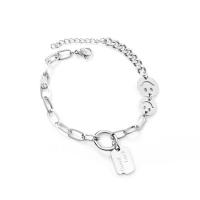 Stainless Steel Jewelry Bracelet Smiling Face plated fashion jewelry & for woman Sold By Lot
