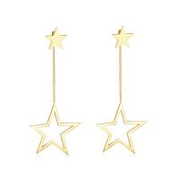 Stainless Steel Drop Earring Star plated fashion jewelry & for woman Sold By Lot