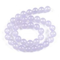 violetter Chalzedon Perle, rund, poliert, DIY & verschiedene Größen vorhanden, hellviolett, verkauft von Strang