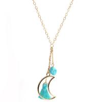 Turquoise Pendant, Alloy, more colors for choice, 68mm, Sold Per 68 cm Strand