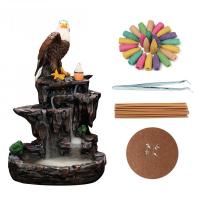 Backflow Incense Burner, Resin, plated, for home and office & durable, 220x140mm, Sold By Set