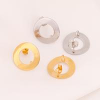 Stainless Steel Earring Drop Component, Round, more colors for choice, 20x5mm, Sold By Pair