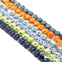 Porcelain Jewelry Beads, Skull, more colors for choice, 13x10mm, Hole:Approx 1.5mm, Sold Per 13-10 mm Strand